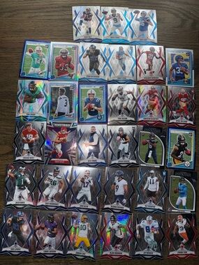 33. Sports Trading Card Collection - Assorted Football Player Cards, Multi-Color